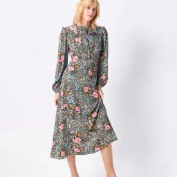 Cover Story Multicolor Floral Print Midi Dress-image-10