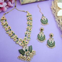 VATSALYA creation Women Green Jewellery Set-image-46