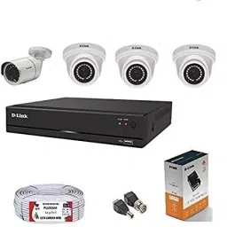 D-LINK 4 Channel CCTV 2MP Kit 3 Dome and 1 Bullet with All Accessories-15