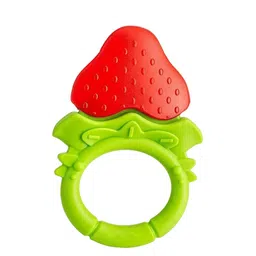Joy Buzz Food Grade Silicone Strawberry Baby Teether - Red-image-25