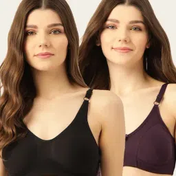 Lady Lyka Multicolor Non Wired Non Padded T-Shirt Bra (Pack Of 2)-image-70