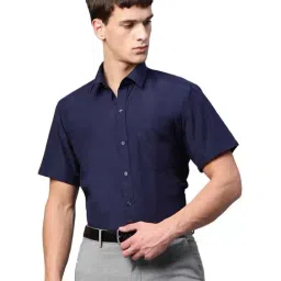 English Navy Navy Short Sleeves Shirt-image-10