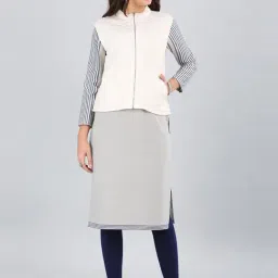 Aurelia White Regular Fit Jacket-image-28