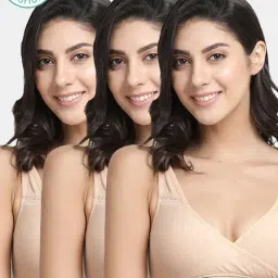 Inner Sense Beige Non Wired Non Padded Nursing Bra (Pack Of 3)-picture-26