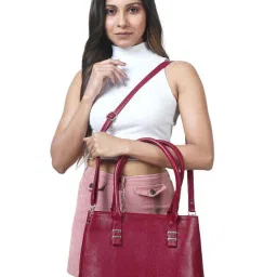 Toteteca Red Solid Medium Shoulder Handbag image 2