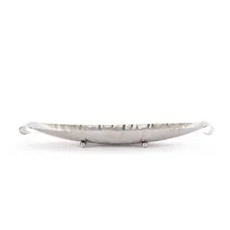 Home4U Silver Stainless Steel 12.5 cm Serving Platter - Set of 1-32