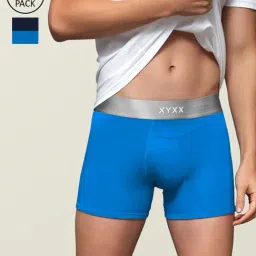 XYXX Navy, Blue & Black Slim Fit Trunk (Pack Of 2)-image-54