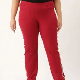 theRebelinme Maroon Cotton Track Pants-picture-34