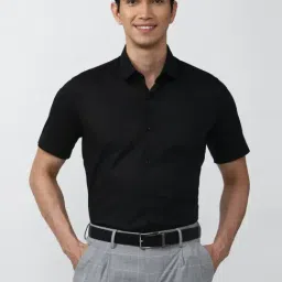 Peter England Black Cotton Regular Fit Shirt-picture-46