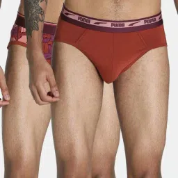 Puma Multicolor Regular Fit Briefs - Pack of 2-image-2