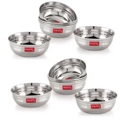HAZEL Silver Stainless Steel Dinner Bowl (0.15 L) - Set of 12-image-52