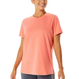 Asics Orange Cotton Regular Fit Sports T-Shirt-12