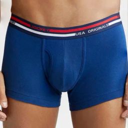 Jockey UI22 Estate Blue Super Combed Cotton Rib Trunks with Ultrasoft & Durable Waistband-image-69