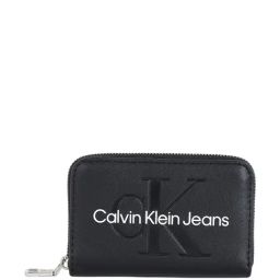CALVIN KLEIN Europe Black Logo Zip Around Wallet For Women-picture-21