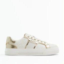 Aldo Women's White & Gold Sneakers-image-22