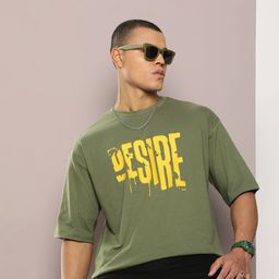 Kook N Keech Typography Printed Drop-Shoulder Sleeves Oversized Pure Cotton T-shirt-image-48