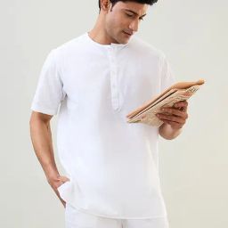 SleepZ by Raymond White Cotton Comfort Fit Thermal Top-image-92