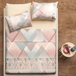 Ddecor Live beautiful Insignia Pink 210 TC Cotton King Bedsheet with 2 Pillow Covers-40