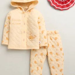 Bumzee Girls Peach Printed Regular Fit Clothing Sets-picture-18