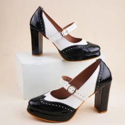 The White Pole Women's Cream Mary Jane Shoes-image-88