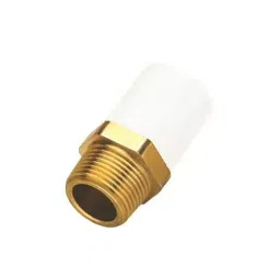 APL Apollo 76.2 mm (3 Inch) uPVC Brass Threaded Fitting Male Adaptor With Hexagonal Brass Inserts, UM011803-12