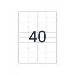 Trison A4 52.5 x 29.7 mm White 100 Sheets Self-Adhesive Labels, TRI-ST40-31