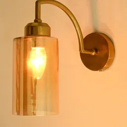 SOMIL Gold-Toned Glass Cylinder Shaped Wall Lamp-image-85
