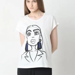 Vero Moda Snow White Cotton Printed Top-picture-45