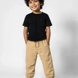The Souled Store Boys Sunny Sand Cotton Regular Joggerss-image-95
