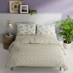 BIANCA Victoria Green Cotton 144 TC Double Size Bedsheet & Comforter With Pillow Covers-image-29