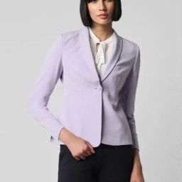 Van Heusen Purple Regular Fit Formal Blazer-image-24