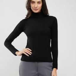 Fablestreet Black Acrylic Regular Fit Sweater-image-66