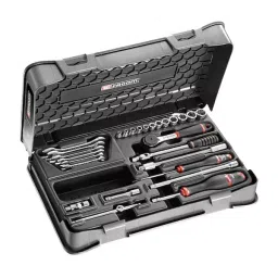 FACOM 6.35 mm (1/4 inch) Drive Standard Socket Set 6-Point, R.430BP (Set of 27)-5