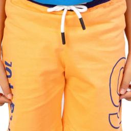 YOUMAA Boys Orange Cotton Graphic Shorts-image-39