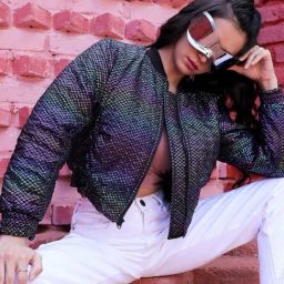 Campus Sutra Black Printed Puffer Jacket-image-32