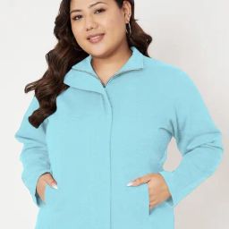 BRINNS Turquoise Blue Solid Pullover Sweatshirt-picture-16