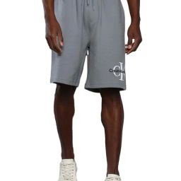 Calvin Klein Overcast Grey Cotton Regular Fit Shorts-picture-40
