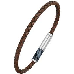 Police Plaint Emblem Brown Casual Bracelet for Men-image-72