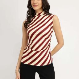 Fablestreet Red Striped Knit Top-picture-23