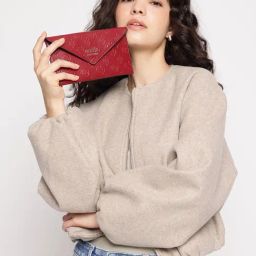 Guess Claret Wilder Logo Envelope Wallet-picture-48