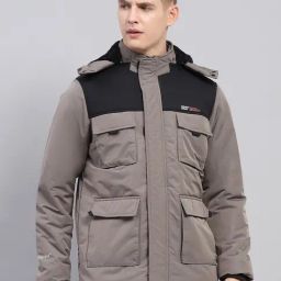 Monte Carlo Grey Regular Fit Hooded Jacket-24