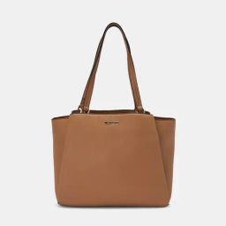 Forever Glam by Pantaloons Brown Textured Medium Tote Handbag-38
