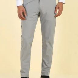 Allen Solly Grey Regular Fit Trousers-image-15