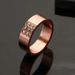 Bold by Priyaasi Band Style AD Rose Gold-Plated Ring for Men-12