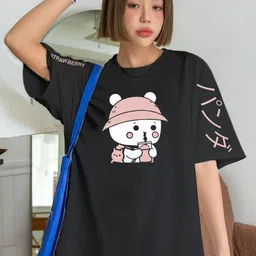 SALUJA FABRICS Women Printed Applique T-shirt-image-16
