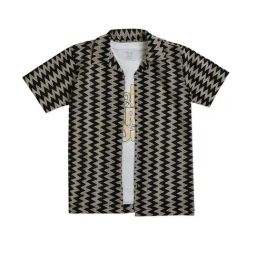 Cavio Boys Black Cotton Comfort Fit Printed Shirt with T-Shirt-image-46