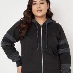 BRINNS Black Color-Block Hoodie Sweatshirt-picture-8