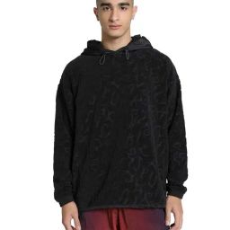 Puma X Aries Black Cotton Relaxed Fit Printed Hoodie-image-50