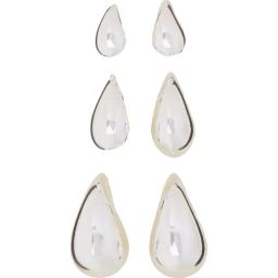 Accessorize London Silver-Plated Drop Earrings -Set of 3 image 3