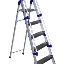 Truphe 5 Step Aluminium Blue Folding Ladder-picture-43